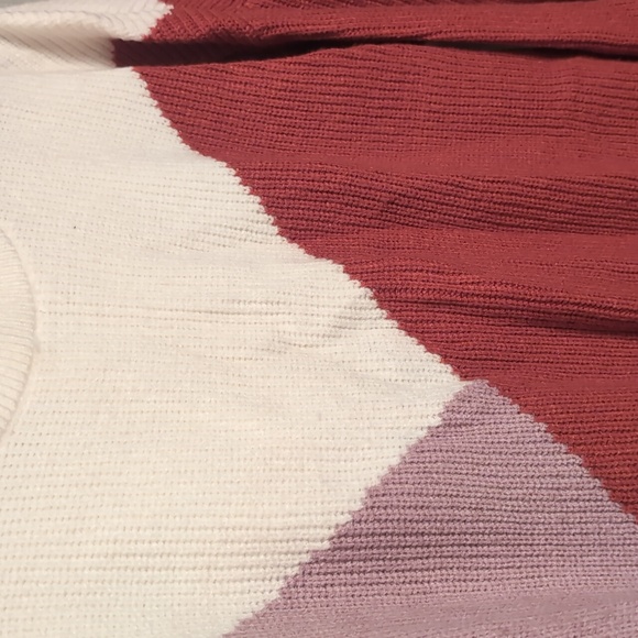 NWOT Sophie Rue Rust, Lilac, and Cream Knit Sweater Colorblock Stitch Fix - Picture 4 of 7